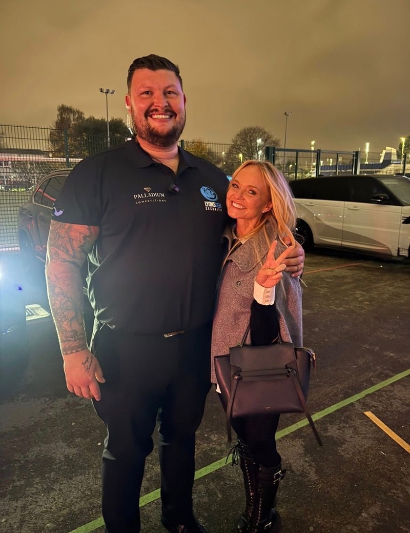 Other image for Barnsley lad Jordan providing security to the stars